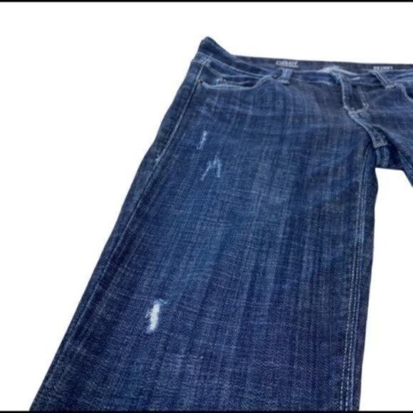 Saks Fifth Ave Gray Brand Distressed Skinny Blue Jeans 26 - Picture 8 of 12